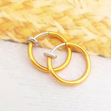 And Clip on Boby Nose Lip Ear Piercing Rings Clip Punk Goth False Clip Earrings J4U66