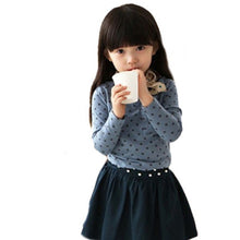 Arival Toddler Baby Girls Blouse Polka Dot Long Sleeve Shirt Tops Blouse Casual Cotton Kids Clothes J4U66