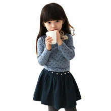 arival baby girls blouse polka dot long sleeve shirt tops blouse casual cotton kids clothes J4U66