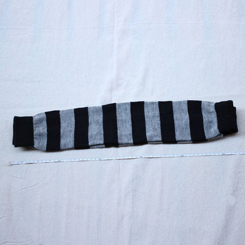 Children Baby Boy Girl Japanese-style Striped Cotton Leg Warmers Blue Knee Pads High Socks P1 J4U66