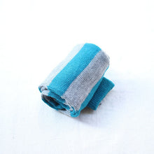 Children Baby Boy Girl Japanese-style Striped Cotton Leg Warmers Blue Knee Pads High Socks P1 J4U66