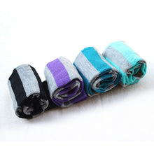 children baby boy girl japanese style striped cotton leg warmers blue knee pads high socks J4U66