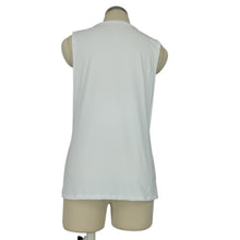 Cool Women Letter T-Shirt White Printing Sleeveless Sweatshirt O-Neck Femme Vogue T-Shirt J4U66