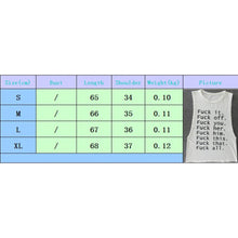 Cool Women Letter T-Shirt White Printing Sleeveless Sweatshirt O-Neck Femme Vogue T-Shirt J4U66