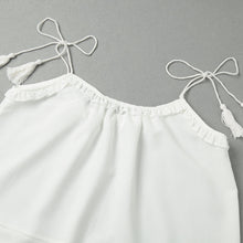 crop top women bralette vintage halter spaghetti strap women tops tassel camisole casual backless top camis J4U66