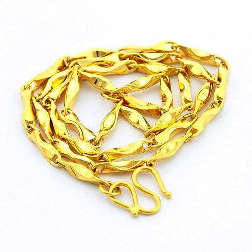 24k gp gold plated necklace mens women yellow gold golden jewelry necklace yhdn044 J4U66