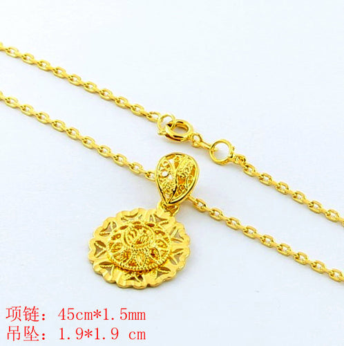 24k gp gold plated necklace mens women yellow gold golden jewelry necklace yhdn033 J4U66