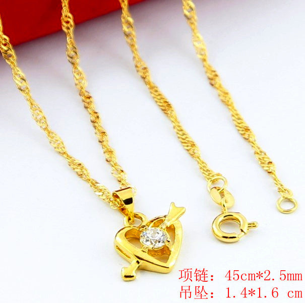 24k gp gold plated necklace mens women yellow gold golden jewelry necklace yhdn015 J4U66