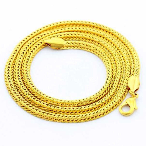 24k gp gold plated necklace mens women yellow gold golden jewelry necklace yhdn05 J4U66