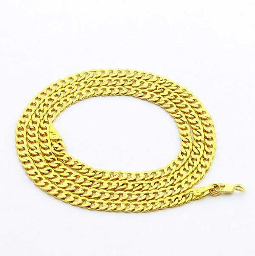 24k gp gold plated necklace mens women yellow gold golden jewelry necklace yhdn075 J4U66