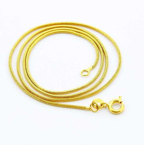 24k gp gold plated necklace mens women yellow gold golden jewelry necklace yhdn00 J4U66