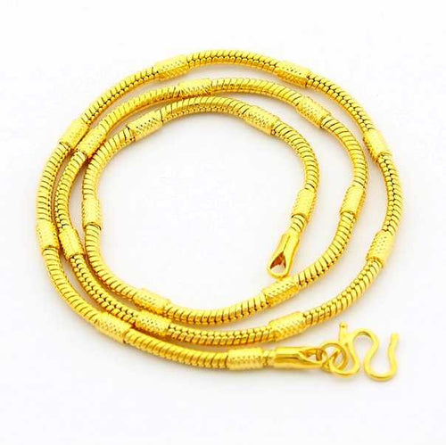 24k gp gold plated necklace mens women yellow gold golden jewelry necklace yhdn054 J4U66