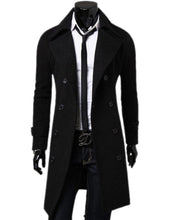 Fashion Warm Men Trench Double Breasted Overcoat Long Jackets Outwear Top  J4U66