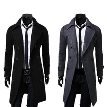 Fashion Warm Men Trench Double Breasted Overcoat Long Jackets Outwear Top  J4U66