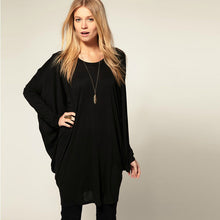 chic women over size t-shirts batwing long sleeve knit loose tops shirt casual shirts J4U66