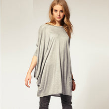 chic women over size t-shirts batwing long sleeve knit loose tops shirt casual shirts J4U66