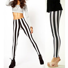 sexy women leggings black white vertical stripe zebra ladies leggings J4U66