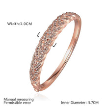jewelry 18k gp cuff crystal drill even women bracelet bangle pulseiras femininas 05 J4U66