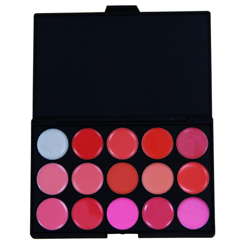 Girl Woman 15 Colors Lip Gloss Palette Makeup Lipstick Palette Lipgloss Lips Lip Pigment J4U66