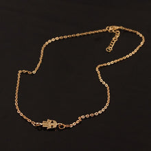 Gold &Silver Hamsa Hand of Fatima Choker Necklace For Women Sweater Chain Pendant Jewelry Style J4U66