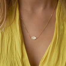 Gold &Silver Hamsa Hand of Fatima Choker Necklace For Women Sweater Chain Pendant Jewelry Style J4U66