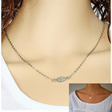 Gold &Silver Hamsa Hand of Fatima Choker Necklace For Women Sweater Chain Pendant Jewelry Style J4U66