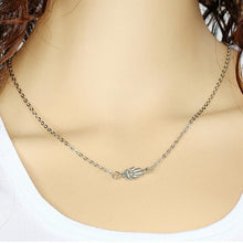 Gold &Silver Hamsa Hand of Fatima Choker Necklace For Women Sweater Chain Pendant Jewelry Style J4U66