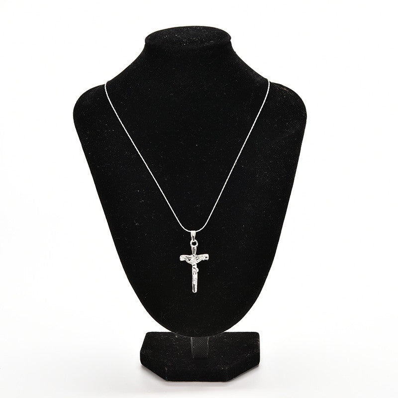 Necklace Jewelry Christ Cross Silver P Jesus Crucifix Sword Pendant Necklace S J4U66