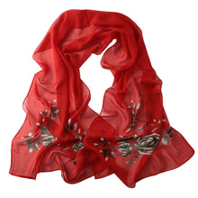 long scarf women shawl soft floral print chiffon pashmina silk thin scarf J4U66