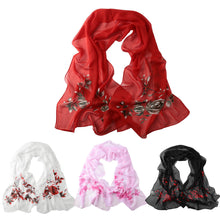 long scarf women shawl soft floral print chiffon pashmina silk thin scarf J4U66