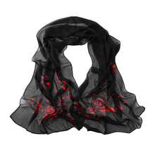 long scarf women shawl soft floral print chiffon pashmina silk thin scarf J4U66