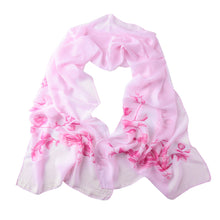 long scarf women shawl soft floral print chiffon pashmina silk thin scarf J4U66