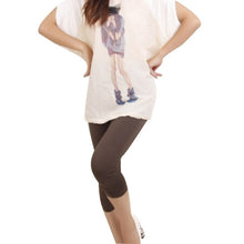 Pregnant Elastic Capris Pants Solid Pleated Cotton Maternity Clothes Leggings J4U66