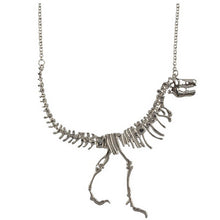 Punk Gothic Jurassic Tyrannosaurus Rex Skeleton Dinosaur Necklace Pendant Gold Silver Matt Black 3 Colors J4U66
