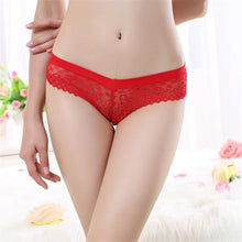 Sexy G String Women Low-Rice Black Lace Bow Thongs Transparent Underwear Briefs Ladys Lingerie J4U66