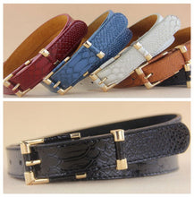 Women Crocodile Pattern Wide waist belt Brand Lady Leather Belts Metal Buckle Straps Trend All-match Waistband J4U66