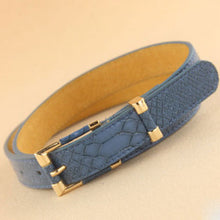 Women Crocodile Pattern Wide waist belt Brand Lady Leather Belts Metal Buckle Straps Trend All-match Waistband J4U66