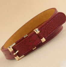Women Crocodile Pattern Wide waist belt Brand Lady Leather Belts Metal Buckle Straps Trend All-match Waistband J4U66