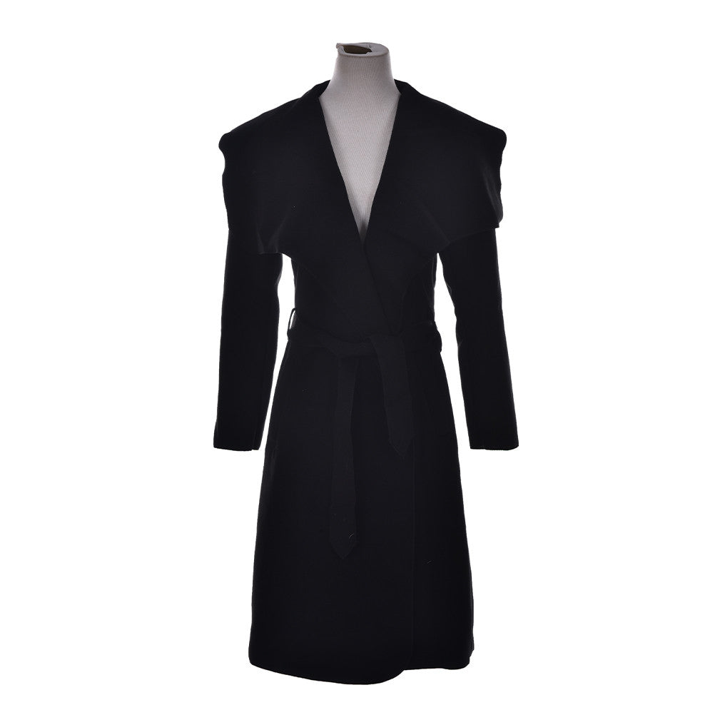 Woolen Overcoat Women long black red royal trench british style manteau femal coats  J4U66