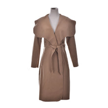 Woolen Overcoat Women long black red royal trench british style manteau femal coats  J4U66