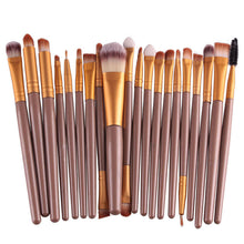 20pc Silver Synthetic Kabuki Makeup Brush Set Cosmetics Foundation Blending Blush Makeup Tool J4U66