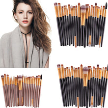 20pc Silver Synthetic Kabuki Makeup Brush Set Cosmetics Foundation Blending Blush Makeup Tool J4U66