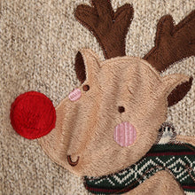 Autum Deer Print Long Sleeve KnittedWomen's Sweater Casual Pullover J4U66