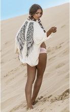 Back Angel Wings Print Womens Cardigan European Loose Batwing Sleeve Coat Jacket Casual Femininas Sweater J4U66