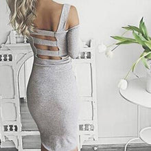 Dress Women Long Sleeve Backless Sexy Party Dresses Black Bandage Bodycon Dress J4U66