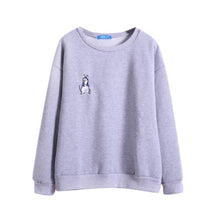 gray women sweatshirt long sleeve casual letter print pullover hoodies J4U66