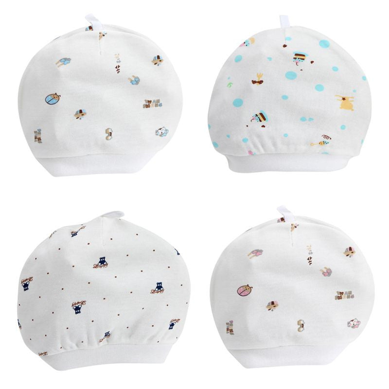 New Baby Infants Warm Cotton Caps Beanie Soft Hats Animals Print Hats J4U66