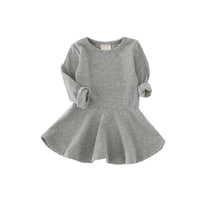 Kids Toddlers Girls Dresses Cotton Long Sleeve Princess Dress Children Girl Clothes J4U66