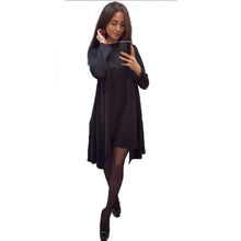 Dress 4 Colors O-neck Collar Three Quarter Knee-length Dresses J4U66