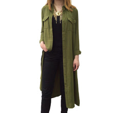 women shirt dress turn down collar long sleeve buttons pockets casual loose dress ol office dress one piece J4U66